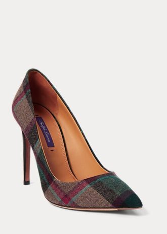 Green / Red Women’s Ralph Lauren Celia Plaid Wool Heels Green / Red Women’s Ralph Lauren Celia Plaid Wool Heels