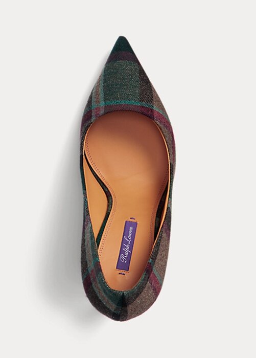 Green / Red Women’s Ralph Lauren Celia Plaid Wool Heels Green / Red Women’s Ralph Lauren Celia Plaid Wool Heels