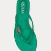 Green Women’s Ralph Lauren Emalia Nappa Leather Flip Flops