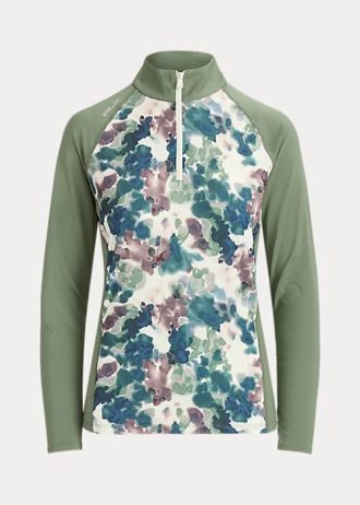 Green Women’s Ralph Lauren Jersey Quarter-Zip Sweatshirts