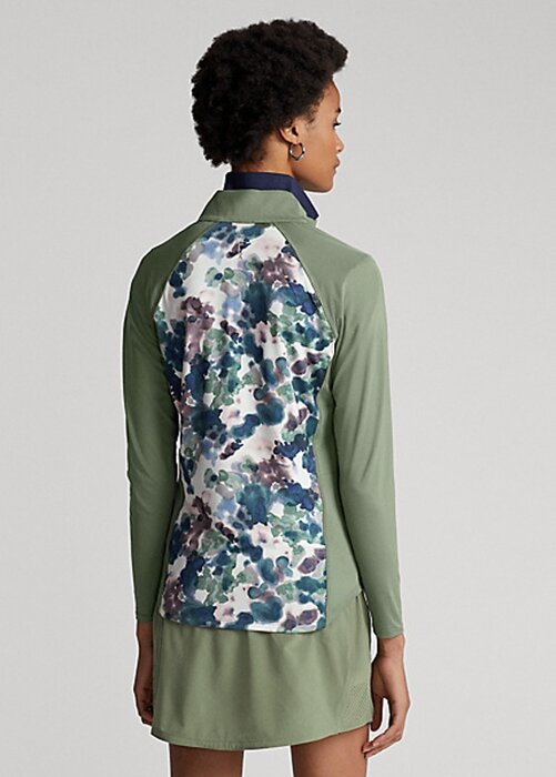 Green Women’s Ralph Lauren Jersey Quarter-Zip Sweatshirts Green Women’s Ralph Lauren Jersey Quarter-Zip Sweatshirts