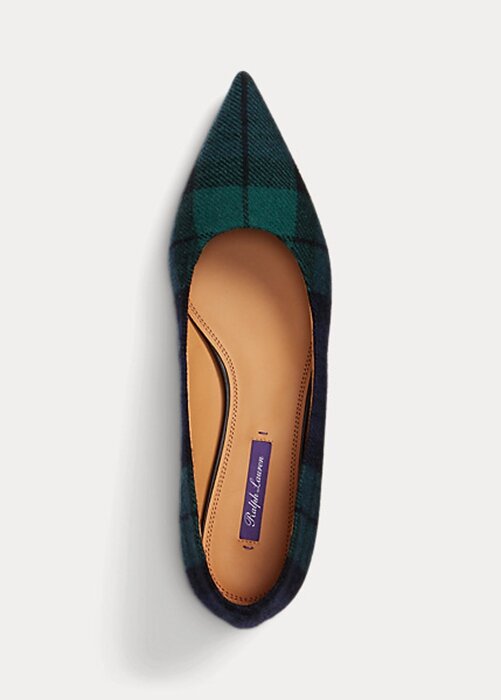 Green Women’s Ralph Lauren Kendrya Black Watch Plaid Ballet Flat Shoes Green Women’s Ralph Lauren Kendrya Black Watch Plaid Ballet Flat Shoes
