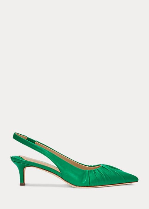 Green Women’s Ralph Lauren Lolah Nappa Leather Slingback Heels Green Women’s Ralph Lauren Lolah Nappa Leather Slingback Heels