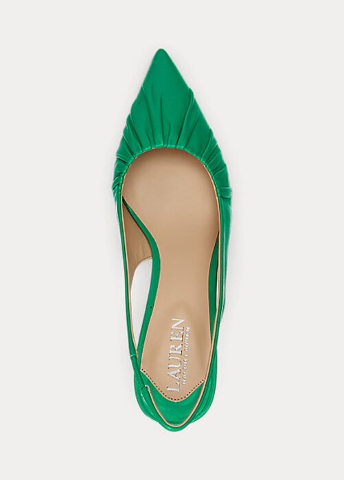 Green Women’s Ralph Lauren Lolah Nappa Leather Slingback Heels Green Women’s Ralph Lauren Lolah Nappa Leather Slingback Heels