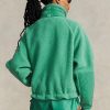 Green Women’s Ralph Lauren Ripstop-trim High-pile Fleece Pullover Sweatshirts