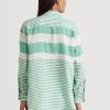 Green Women’s Ralph Lauren Striped Oversize Linen Shirts