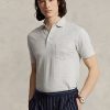 Grey Men’s Ralph Lauren Custom Slim Fit Cotton-Linen Polo Shirts