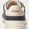 Grey Men’s Ralph Lauren Heritage Court II Flannel Sneakers Grey Men’s Ralph Lauren Heritage Court II Flannel Sneakers