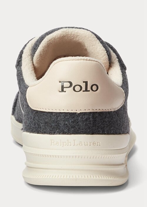 Grey Men’s Ralph Lauren Heritage Court II Flannel Sneakers Grey Men’s Ralph Lauren Heritage Court II Flannel Sneakers