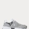 Grey Men’s Ralph Lauren Jogger Suede & Mesh Sneakers