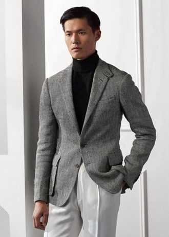 Grey Men’s Ralph Lauren Kent Handmade Herringbone Sport Blazers