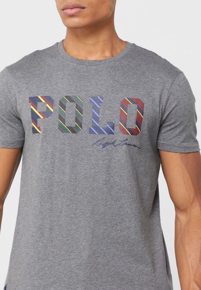 Grey Men’s Ralph Lauren Logo Crew Neck T Shirts