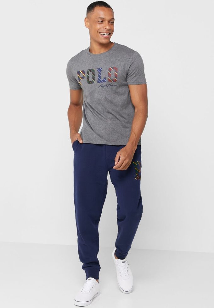 Grey Men’s Ralph Lauren Logo Crew Neck T Shirts