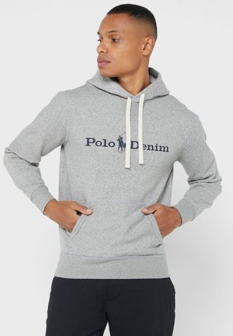 Grey Men’s Ralph Lauren Logo Hoodie