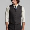 Grey Men’s Ralph Lauren Plaid Silk-linen Waistcoat Blazers Grey Men’s Ralph Lauren Plaid Silk-linen Waistcoat Blazers