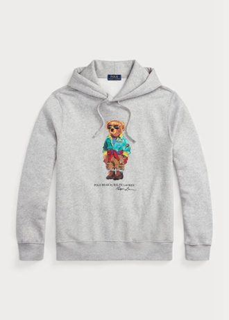Grey Men’s Ralph Lauren Polo Bear Fleece  Hoodie