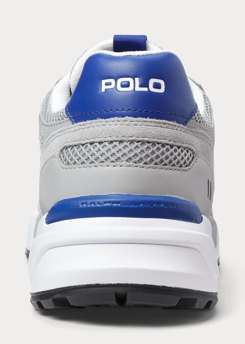 Grey / Royal Men’s Ralph Lauren Jogger Suede & Mesh Sneakers Grey / Royal Men’s Ralph Lauren Jogger Suede & Mesh Sneakers