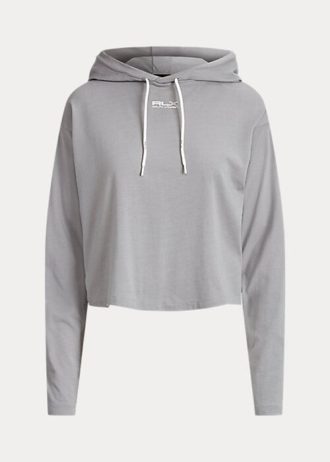 Grey Women’s Ralph Lauren Cropped Cotton Jersey Sweatshirts