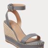 Grey Women’s Ralph Lauren Hilarie Leather Espadrille