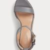 Grey Women’s Ralph Lauren Hilarie Leather Espadrille