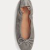 Grey Women’s Ralph Lauren The Suede Pony Ballet Flat Shoes Grey Women’s Ralph Lauren The Suede Pony Ballet Flat Shoes