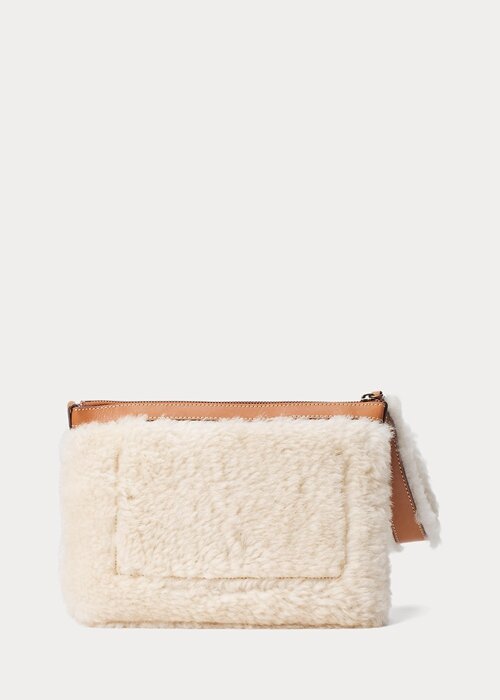 Honey/Cream Women’s Ralph Lauren Shearling Envelope Handbag Honey/Cream Women’s Ralph Lauren Shearling Envelope Handbag