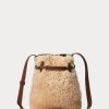 Honey/Cream Women’s Ralph Lauren Shearling Mini Bellport Bucket Bags