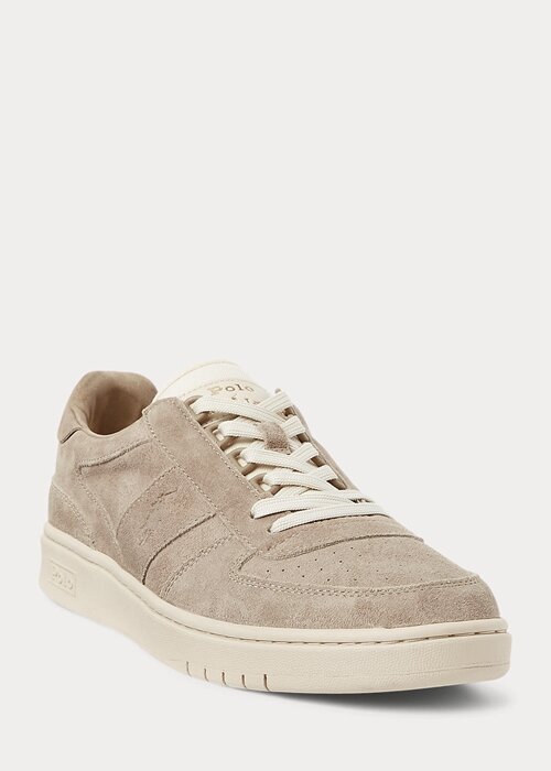 Khaki Men’s Ralph Lauren Court Suede Low-Top Sneakers Khaki Men’s Ralph Lauren Court Suede Low-Top Sneakers
