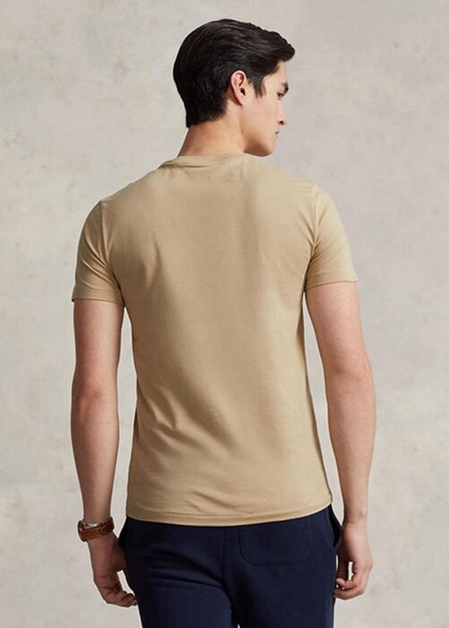 Khaki Men’s Ralph Lauren Custom Slim Fit Crewneck T Shirts Khaki Men’s Ralph Lauren Custom Slim Fit Crewneck T Shirts