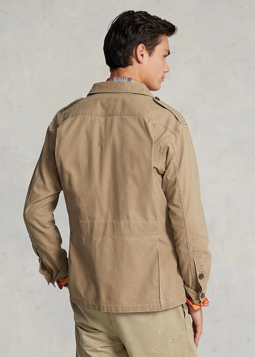 Khaki Men’s Ralph Lauren Dobby Utility Overshirt Jackets Khaki Men’s Ralph Lauren Dobby Utility Overshirt Jackets