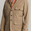 Khaki Men’s Ralph Lauren Dobby Utility Overshirt Jackets Khaki Men’s Ralph Lauren Dobby Utility Overshirt Jackets