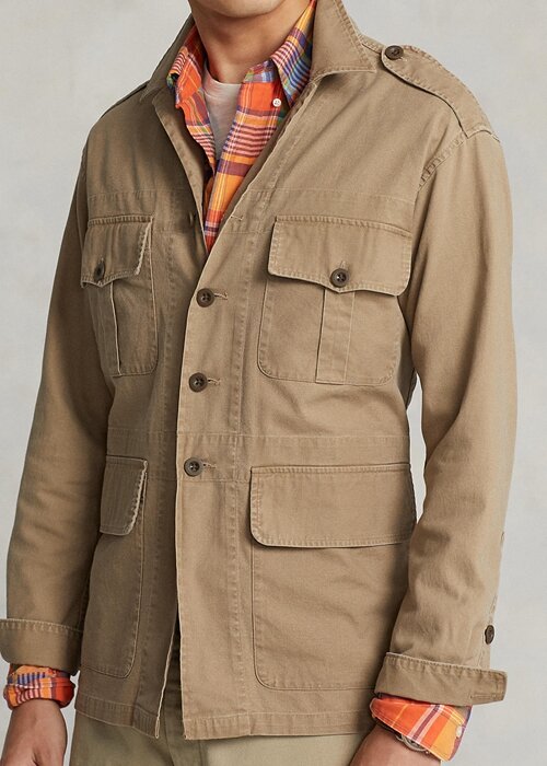 Khaki Men’s Ralph Lauren Dobby Utility Overshirt Jackets Khaki Men’s Ralph Lauren Dobby Utility Overshirt Jackets