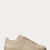 Khaki Men’s Ralph Lauren Heritage Court II Suede Sneakers