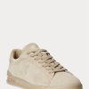 Khaki Men’s Ralph Lauren Heritage Court II Suede Sneakers