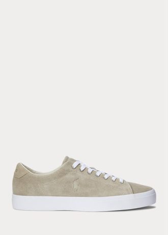 Khaki Men’s Ralph Lauren Longwood Suede Sneakers