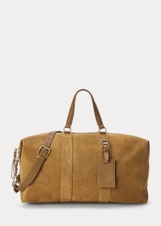 Khaki Men’s Ralph Lauren Welington Calf-Suede Duffle Bags
