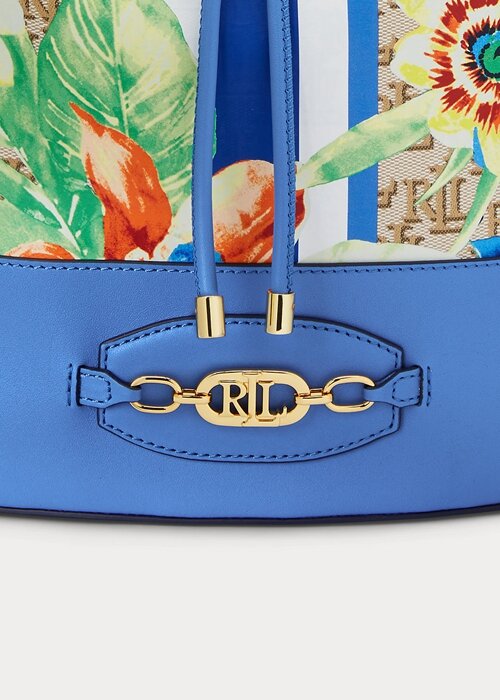 Khaki/New England Blue Women’s Ralph Lauren Monogram Large Andie Handbag Khaki/New England Blue Women’s Ralph Lauren Monogram Large Andie Handbag