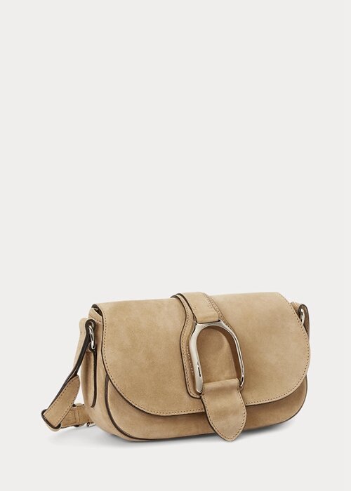 Khaki Women’s Ralph Lauren Calf-Suede Welington Crossbody Bags Khaki Women’s Ralph Lauren Calf-Suede Welington Crossbody Bags