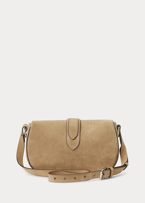 Khaki Women’s Ralph Lauren Calf-Suede Welington Crossbody Bags Khaki Women’s Ralph Lauren Calf-Suede Welington Crossbody Bags