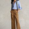 Khaki Women’s Ralph Lauren Chino Wide-Leg Pants