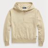Khaki Women’s Ralph Lauren Cotton Fleece   Hoodie