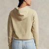 Khaki Women’s Ralph Lauren Cotton Fleece   Hoodie