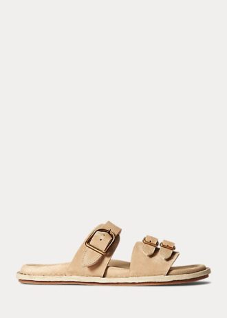 Khaki Women’s Ralph Lauren Ezra Calfskin Suede Sandals Khaki Women’s Ralph Lauren Ezra Calfskin Suede Sandals