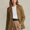 Khaki Women’s Ralph Lauren Lambskin Suede Hacking Blazers