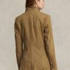 Khaki Women’s Ralph Lauren Lambskin Suede Hacking Blazers