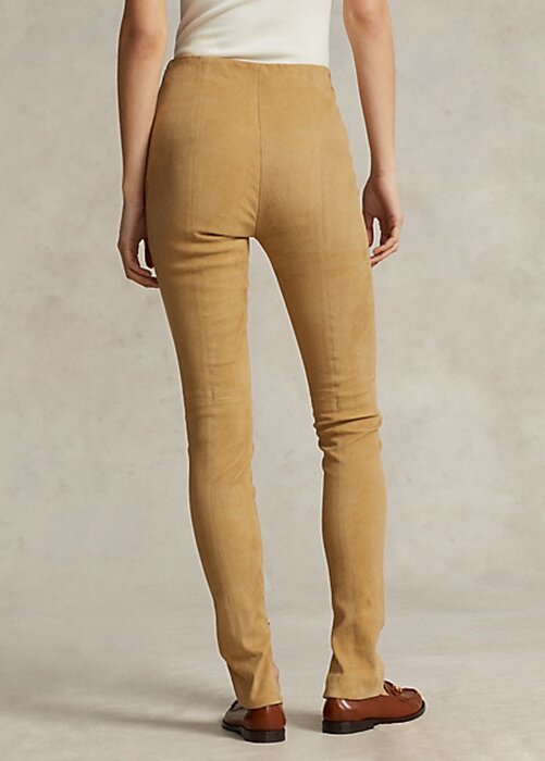 Khaki Women’s Ralph Lauren Lambskin Suede Leggings Khaki Women’s Ralph Lauren Lambskin Suede Leggings