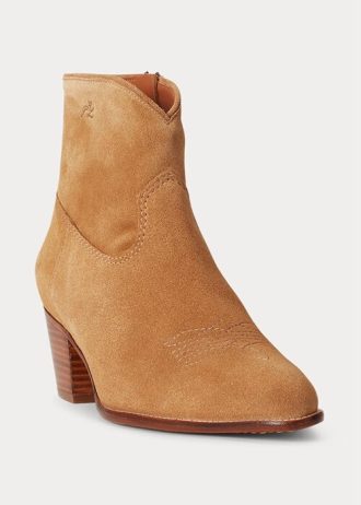 Khaki Women’s Ralph Lauren Lucille Suede Boots