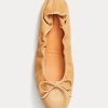 Khaki Women’s Ralph Lauren The Suede Pony Ballet Flat Shoes Khaki Women’s Ralph Lauren The Suede Pony Ballet Flat Shoes