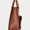Lauren Tan/Navy Women’s Ralph Lauren Canvas Large Symone Tote Bags Lauren Tan/Navy Women’s Ralph Lauren Canvas Large Symone Tote Bags