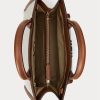 Lauren Tan/Navy Women’s Ralph Lauren Canvas Large Symone Tote Bags Lauren Tan/Navy Women’s Ralph Lauren Canvas Large Symone Tote Bags